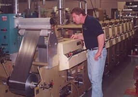 Ad Tape and Label Press Line with Narrow Web